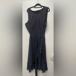 Blue and White High Low Tie Front Sundress